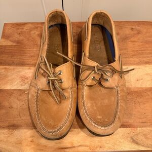Sperry Top-Sider Men’s 12 XW Leather Boat Shoes Tan Wide